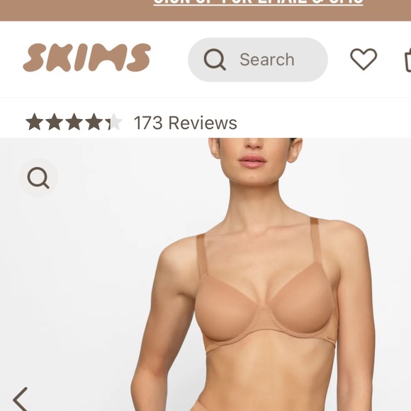NWT SKIMS No-Show Unlined Demi Bra - Picture 4 of 4